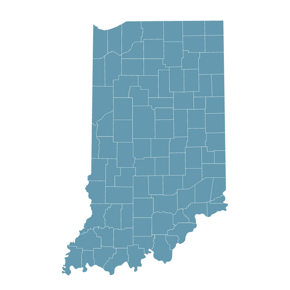 Illustration of the state of Indiana