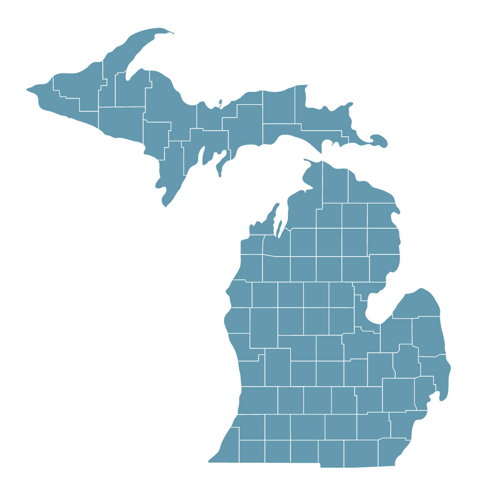 Illustration of the state of Michigan